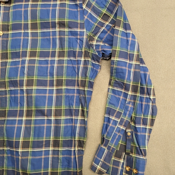Cabela's Mens Blue Plaid Button Down Shirt Size XL - Picture 3 of 10